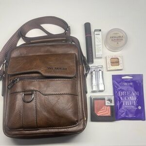 Luxury Beauty Bundle!  Brown Weixier Men's Bag - Stuff a Bag! NWT